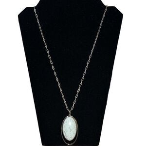 Ann Taylor Factory Chained Stone Pendant Necklace